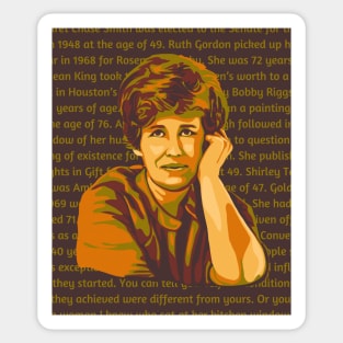 Erma Bombeck Portrait and Quote Sticker